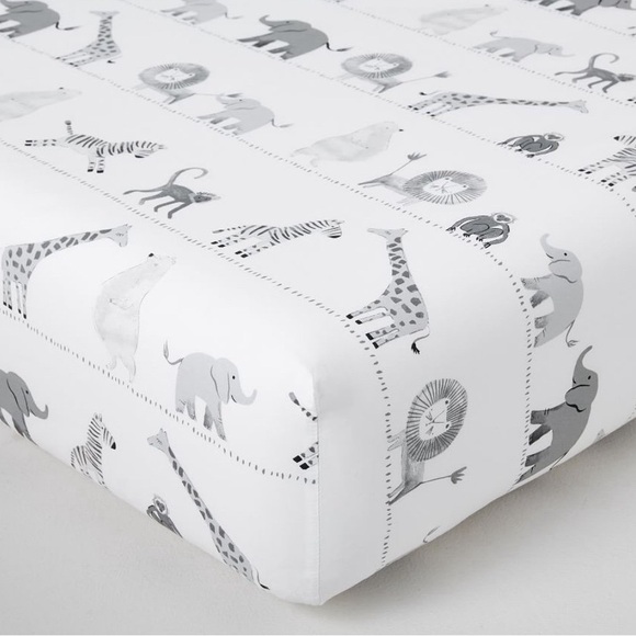 Gray and white Pottery Barn Crib Bedding. All in excellent condition - Picture 6 of 8